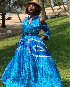 Long rainbow dress