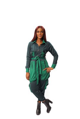 Jersey Jumpsuit with patch pockets, Jumpsuit, Wandizi Womens Jumpsuit