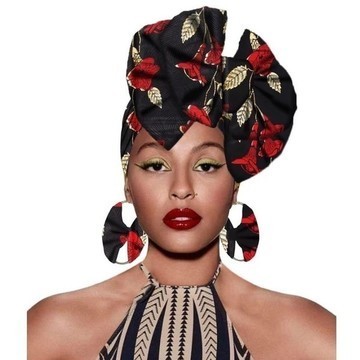 TURBAN ET BOUCLE D'OREILLE CREOLE