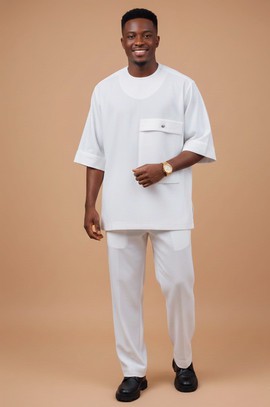 African Wedding Suit | Senator Suit | Dashiki Shirt | Men’s Kaftan