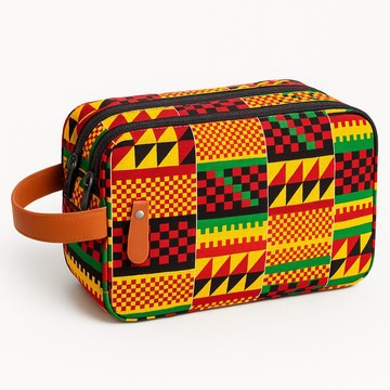 Trousse de toilette en pagne Kente africain en gros – Vibrante, résistante et personnalisable, organisateur de voyage-10pcs