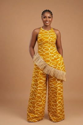 Adire Halter Top &amp; Wide-Leg Trouser 2 piece Set |Beach Outfit|Summer Outfit|Casual outfit