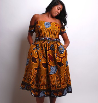 african print skirt set