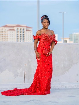 Scarlet Bloom Gown
