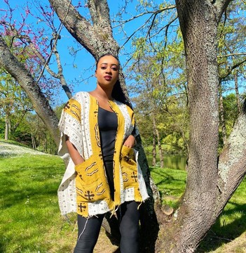 Magnificent genuine bogolan mixed jacket