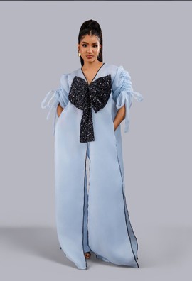 BLUE KIMONO PANT SET