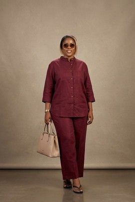 Women's two piece Burgundy Resort Co-Ord Set