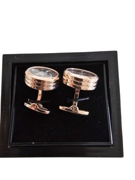 Rose Gold Skeleton Movement Cufflinks