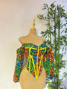 African print corset top, corset top, sexy corset top, summer top
