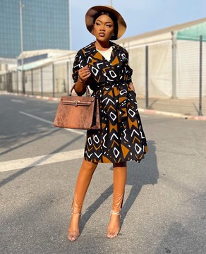 Bogolan trench coat