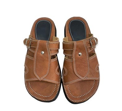 Sandale en vrai cuir Marron mode homme de très haute qualité