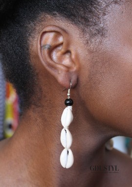 Boucles d'oreille Cauris " Tacko"