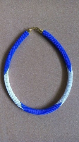 African Zulu beaded necklace, Statement necklace, Her christmas gift, Rope necklace