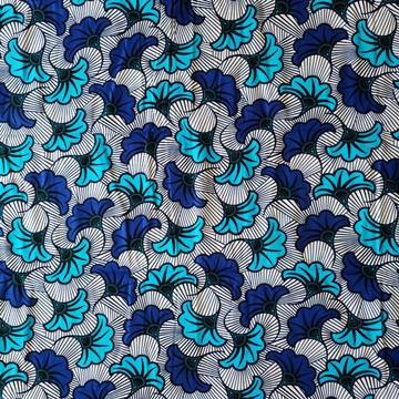 COUPON FABRIC WAX AFRICAN WEDDING FLOWER PATTERN