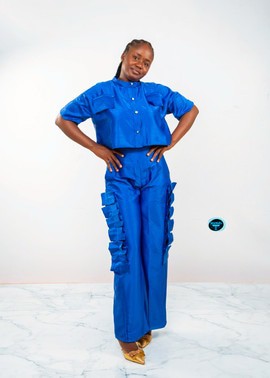 Manuel Fashion Bold Blue Jumpsuit