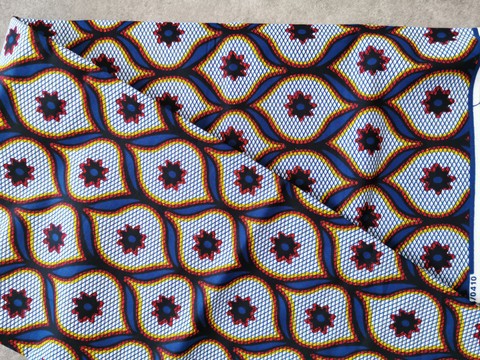 COUPON FABRIC WAX AFRICAN MOTIF: CONGRESS