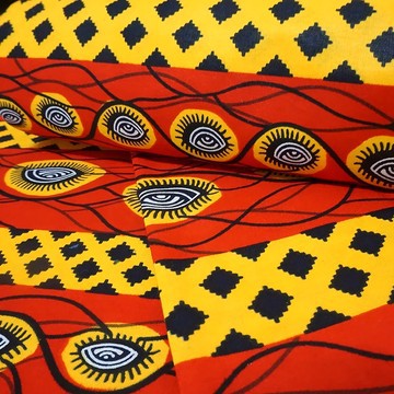 AFRICAN WAX FABRIC COUPON MOTIF: THE EYE