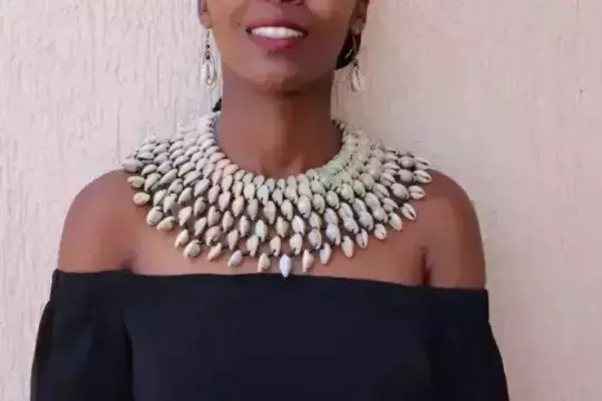 African beaded cowrie shell necklace, African tribal necklace, Elegant necklace, Boho necklace