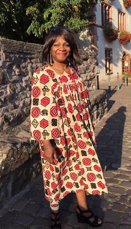 Robe africaine Kaba Boubou en tissu pagne wax