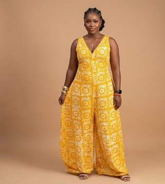 Adire Wide-Leg Jumpsuit