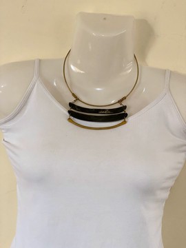 Brass necklaces, brass and bone necklaces, necklace