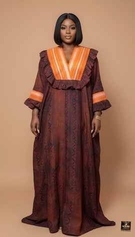 The Empress Aso-Oke Ruffle Boubou