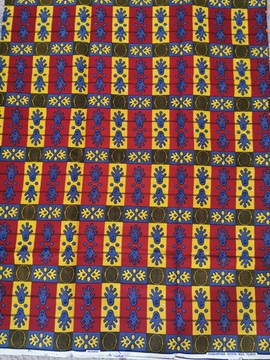 COUPON FABRIC WAX AFRICAN PATTERN: My foot, your foot