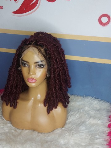 Braided wigButterfly locs wig  lace front  wig faux locks dreadlocks wig goddess locks wig