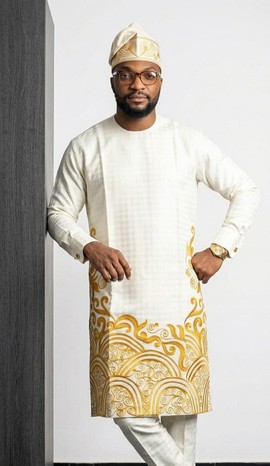 Kaftan brodé pour homme