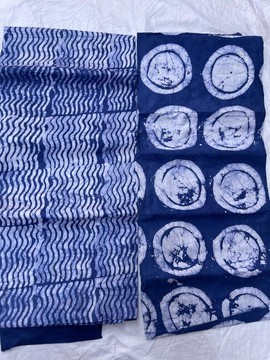 African Adire Batik / Handmade Batik / Ankara Fabric / 100% Cotton Fabric