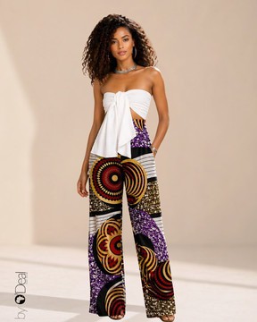 Pantalon taille haute en wax premium