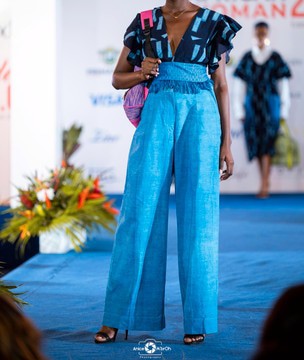 Pantalon Fâ indigo bleu ciel