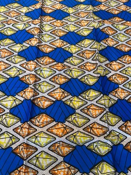 Smooth cotton African wax fabric