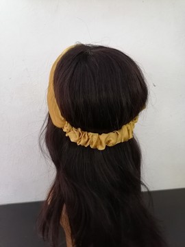 Gold silk headband headband