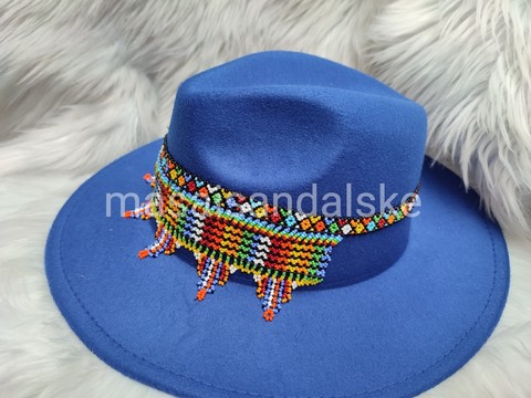Fedora hats , African beaded fedora hat