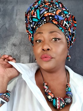 Collier YEMOJA  multicolore en tissu-pagnes motifs-inspiration-art ndebele