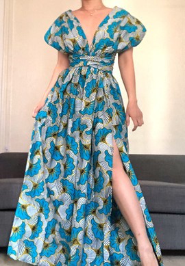 Robe wax fleur de mariage