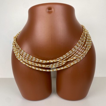 Baya lumineuse dorée , perle de taille fluorescente , perle de hanche lumière , bine bine