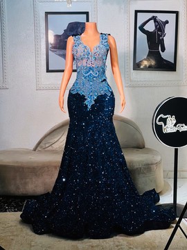 Embellished dress with tulle train, prom dress wedding dresses, engagement and evening gown