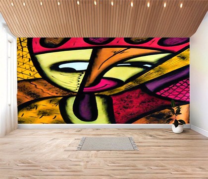 Africa Wall Decor Art Sticker Tribal Colorful Painting