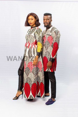 Red African Print Ankara Shirt, Mens Clothing, Ankara Shirt, African Wax Shirt