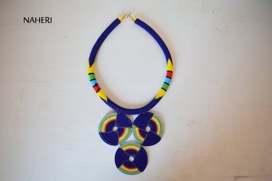 African Maasai Beaded Necklace | Zulu Beaded Necklace | Tiered &amp; Tribal