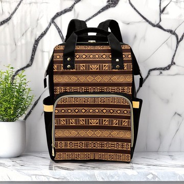 Ancient Bogolan African Backpack | Tribal Fashion | Diaper Bag