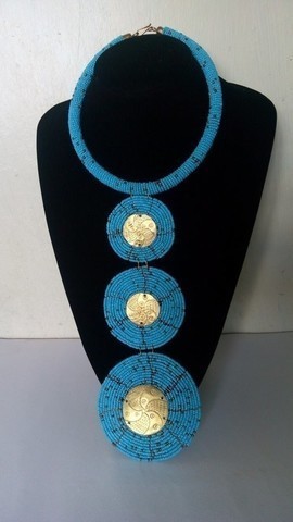 Masai beaded Pendant necklace,  African jewelry, Christmas gift for mom, Romantic tribal necklace