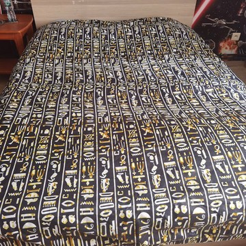 Housse de couette 240x260 + 4 taies oreillers en tissu pagne wax