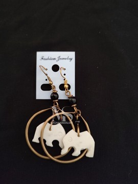 Brass earrings , brass and bone earrings , Wholesale brass earrings