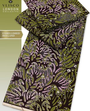 Original VLISCO London Exclusive Embellished Holland/ Vlisco wax/ Holland