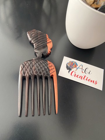 Afro ebony comb "Abi"