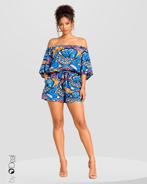 Combinaison short large encolure bardot