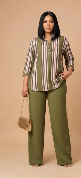 Olive green matching outfit set